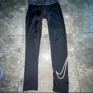 Nike Pro Black Compression Leggings Boys XL